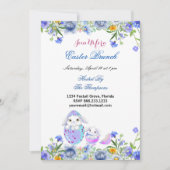 Paasbraweebrasebroed Bunny Floral Kaart (Voorkant)