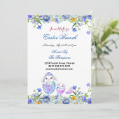 Paasbraweebrasebroed Bunny Floral Kaart (Staand voorkant)