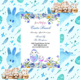 Paasbraweebrasebroed Bunny Floral Kaart