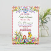 Paasbraweel Decoratieve eierscheierschoorsteenboom Kaart (Staand voorkant)