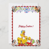 Paasbraweel Decoratieve eierschonkergroen Kaart (Achterkant)