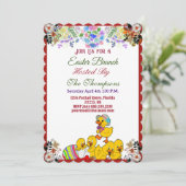 Paasbraweel Decoratieve eierschonkergroen Kaart (Staand voorkant)