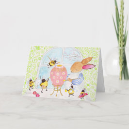 Paasbrief en bijentekaart feestdagen kaart