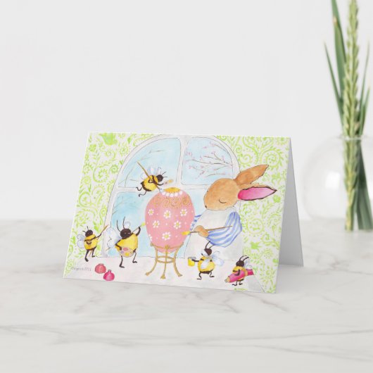 Paasbrief en bijentekaart feestdagen kaart (Voorkant)