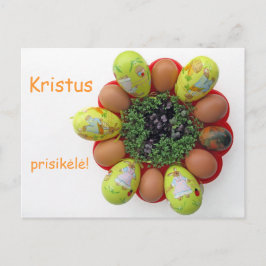 Paasbrief Litouwse tekst Kristus Prisikele Kaart