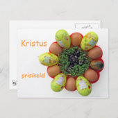 Paasbrief Litouwse tekst Kristus Prisikele Kaart (Voorkant / Achterkant)