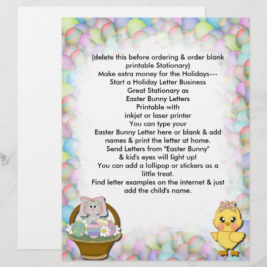 Paasbriefhoofd van paasbrief Biz (Voorkant / Achterkant)