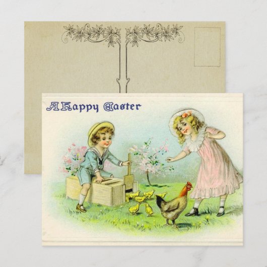 paasBriefkaart Feestdagenkaart (Voorkant / Achterkant)