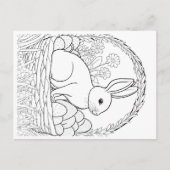 Paasbriefkaart voor kinderen met bunny front briefkaart (Voorkant)