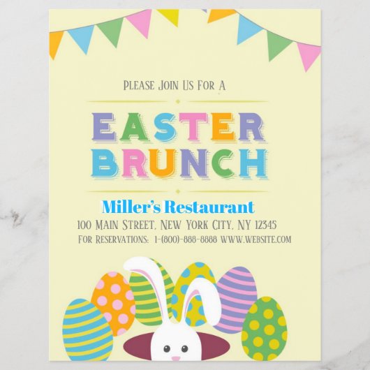Paasbrochure Brunch Event Flyer (Voorkant)