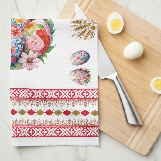 Paasbroodhanddoek Geef ons deze dag onze dagelijks Theedoek (Quarter Fold)