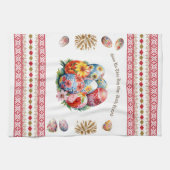 Paasbroodhanddoek Geef ons deze dag onze dagelijks Theedoek (Horizontaal)