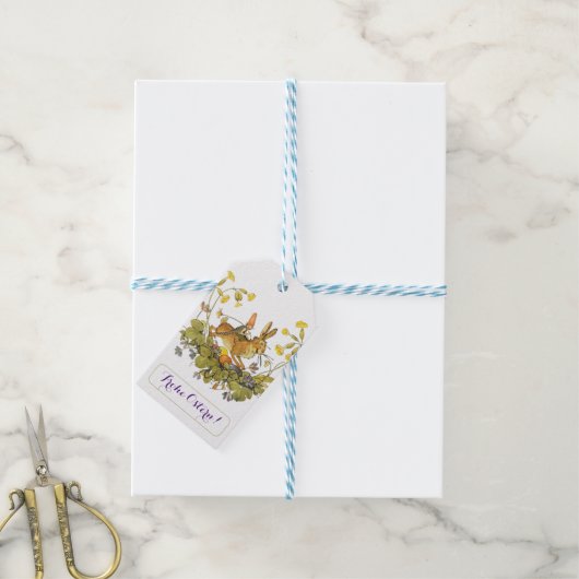 paasbroodrooster cadeaulabel (Met Touw)