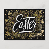 Paasbruin zwart en goud briefkaart (Voorkant)