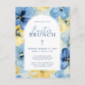 Paasbrunch Christelijk voorjaar Bloemenblauw Briefkaart (Voorkant)