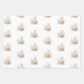 Paasbrunch & Egg Hunt Bunny Basket met eieren Inpakpapier Vel (Voorkant)