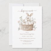 Paasbrunch & Egg Hunt Bunny Basket met eieren Kaart (Voorkant)