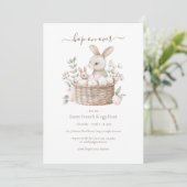 Paasbrunch & Egg Hunt Bunny Basket met eieren Kaart (Staand voorkant)