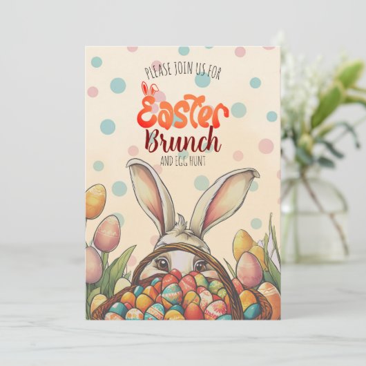 Paasbrunch & Egg Hunt Delight Kaart (Staand voorkant)