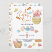 Paasbrunch Eggs Gnome Waterverf Kaart (Voorkant / Achterkant)