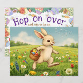 Paasbrunch & Eierenjacht Lentewiese Konijn Kaart (Voorkant / Achterkant)