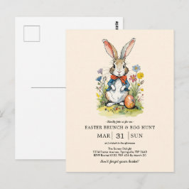 Paasbrunch & Eierenjacht | Wildflower Bunny Briefkaart