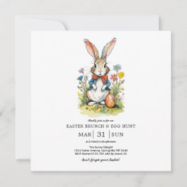 Paasbrunch & Eierenjacht | Wildflower Bunny Kaart