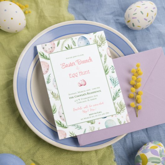 Paasbrunch & Eierjacht | Botanisch Pasen Feestdagenkaart