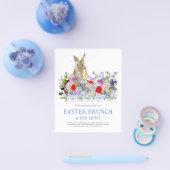Paasbrunch Eierjacht Konijntje en Wildbloemen Flyer (Enkel)
