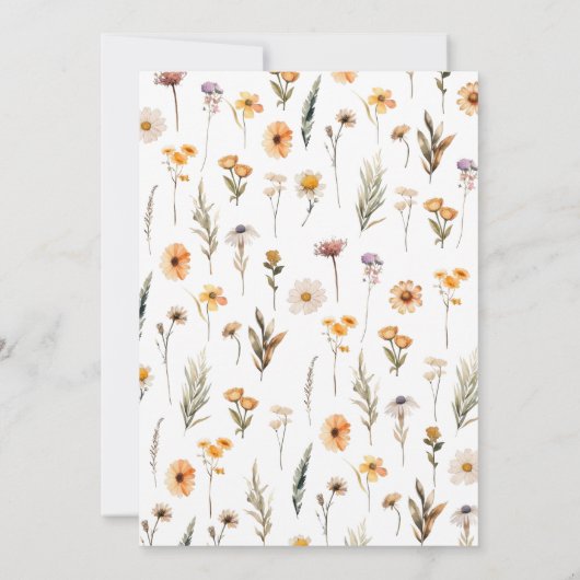 Paasbrunch Eierjacht Konijntje Wildbloem Bloemen Kaart (Achterkant)