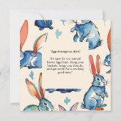 Paasbrunch & Eierjacht | Waterkleur Bunny (Achterkant)