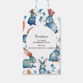 Paasbrunch & Eierjacht | Waterkleur Bunny Cadeaulabel (Achterkant)
