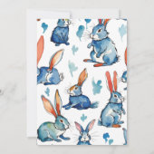 Paasbrunch & Eierjacht | Waterkleur Bunny Kaart (Achterkant)