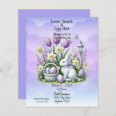 Paasbrunch & eierjacht wit en Paarse (Voorkant / Achterkant)