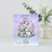 Paasbrunch & eierjacht wit en Paarse (Staand voorkant)