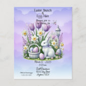 Paasbrunch & eierjacht wit en Paarse (Voorkant)