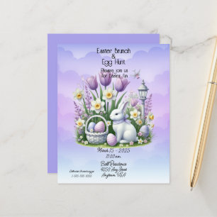 Paasbrunch & eierjacht wit en Paarse