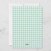 Paasbrunch & Eiersoeken Groen Gingham Feestdagenkaart (Achterkant)