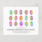 Paasbrunch Eierzoektocht Aquarel Eieren Budget (Voorkant)