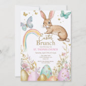 Paasbrunch eierzoektocht paashaasfeestje kaart (Voorkant)