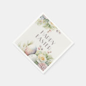 Paasbrunch. Elegant waterverf flora en ei Servet (Hoek)