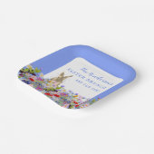 Paasbrunch en Eierjacht Bunny Spring Floral Papieren Bordje (Gebogen)