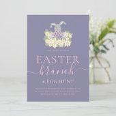 Paasbrunch en eierjacht kaart (Staand voorkant)