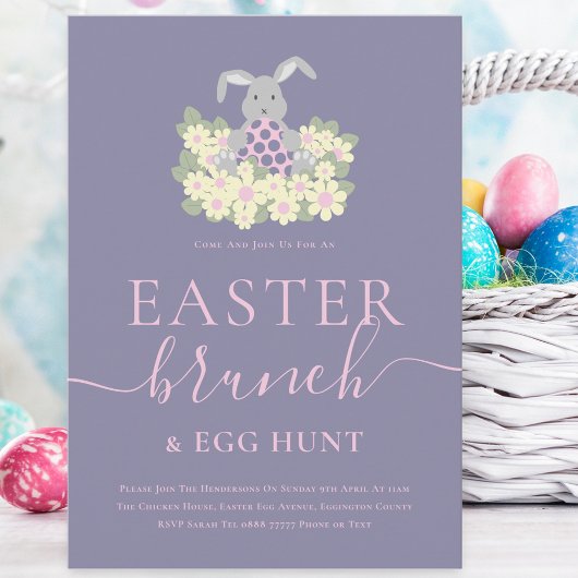 Paasbrunch en eierjacht kaart
