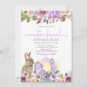 Paasbrunch en eierjacht konijn kaart (Voorkant)