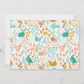 Paasbrunch en eierjacht retro typografie kaart (Achterkant)