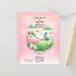 Paasbrunch en eierjacht roze en groen