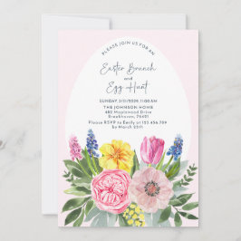 Paasbrunch en eierjacht Waterverf, Egg Kaart