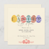 PaasBrunch en eitjes-hunt-bunny-marine Kaart (Voorkant / Achterkant)