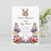 Paasbrunch en jacht kaart (Staand voorkant)